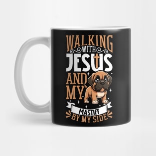 Jesus and dog - English Mastiff Mug